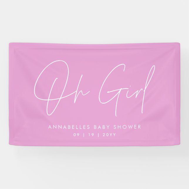 Girl Baby Duschskript modern cerpink elegant Banner (Horizontal)