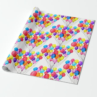 GIRL BABY DUSER | Rainbow BALLOON | Aquarell Geschenkpapier