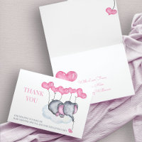 Girl Baby Duwer Pink Elefant auf Cloud