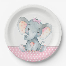 Girl Baby Elephant Baby Duschpapier Teller