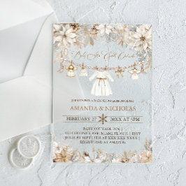 Girl Baby Es ist kalte Außendusche Acryleinladungen