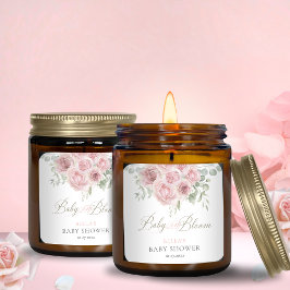 Girl Baby in Bloom Baby Shower Stickers