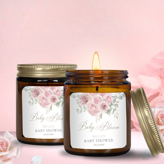 Girl Baby in Bloom Baby Shower Stickers (Von Creator hochgeladen)