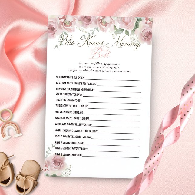 Girl Baby in Bloom Baby Shower Wer Mommy kennt (Von Creator hochgeladen)