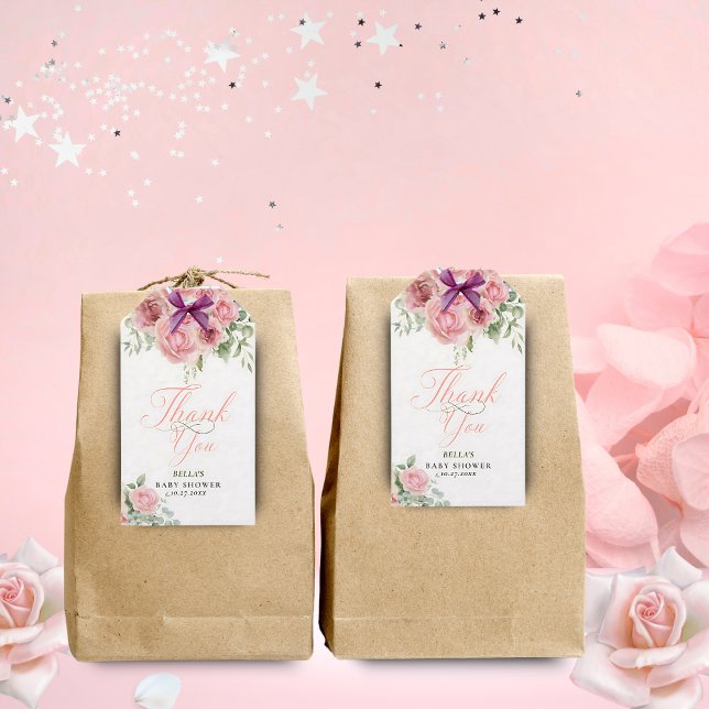 Girl Baby in Bloom Baby Showmarke Geschenkanhänger (Von Creator hochgeladen)