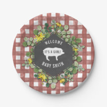 Girl Baby Q Wildblume Gingham Baby Shower