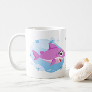 Girl Baby Shark - Pink Kaffeetasse