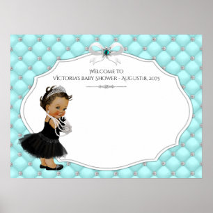 Girl Baby Shooter Guest Book Signature Poster