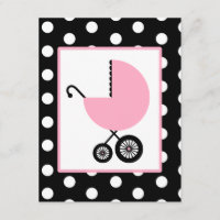 Girl Baby Shooter - Pink Carriage & Polka Dots