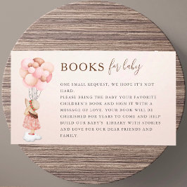 Girl Baby Shower Flying Balloon Book for Baby Begleitkarte