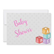 Girl Baby Shower mit ABC Blocks