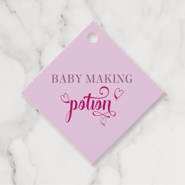 Girl Baby Shower Pink Baby Making Tasse Geschenkanhänger (Vorderseite)