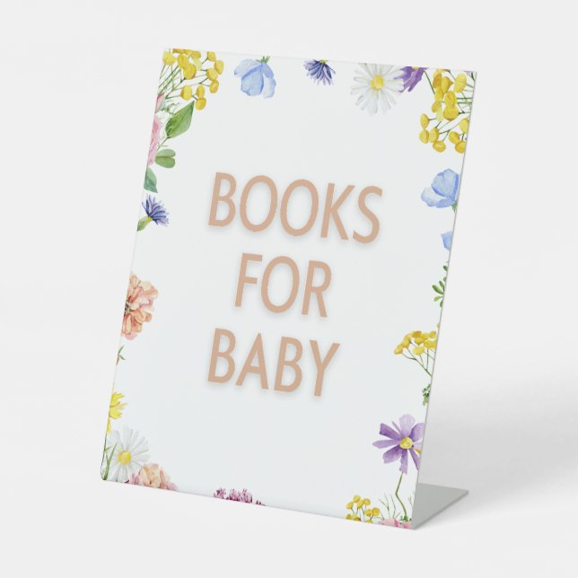 Girl Baby Shower Sweet wie Bier Floral Party Sockelschild (Vorderseite)