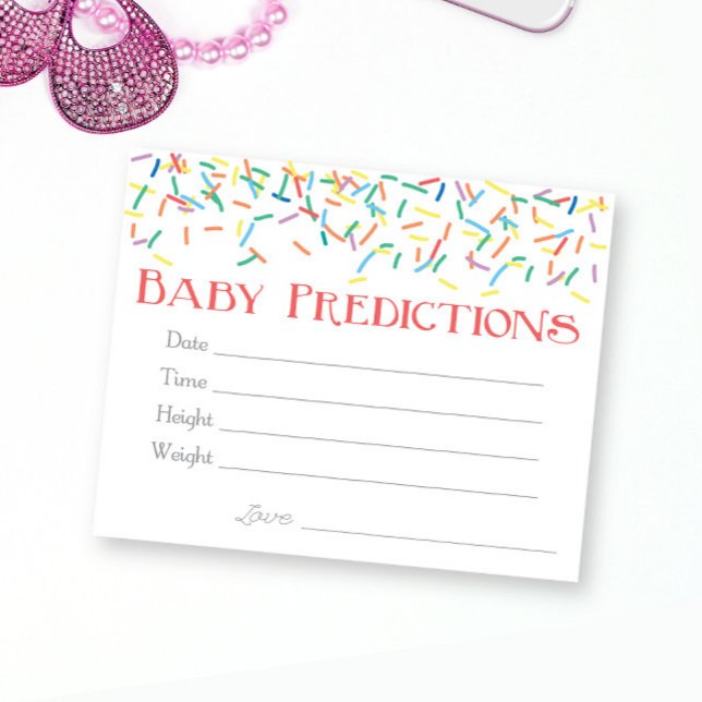 Girl Baby Sprinkle Baby Predictions Game Begleitkarte (Von Creator hochgeladen)