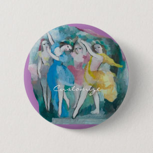 Girl Ballerina Dancers Thunder_Cove Button