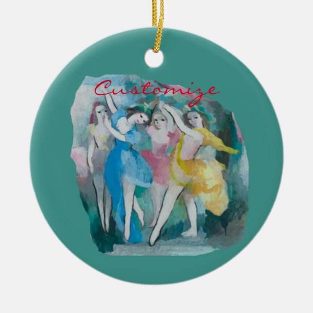 Girl Ballerina Dancers Thunder_Cove Keramik Ornament (Vorne)