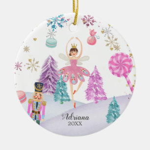 Girl Ballerina Nutcracker Keramik Ornament