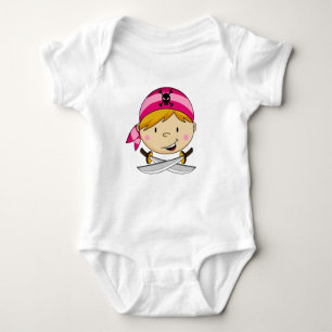 Girl Bandana Pirate T-Shirt Baby Strampler