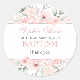 Girl Baptism Geschenkartikel zum Verpacken von Auf Runder Aufkleber
