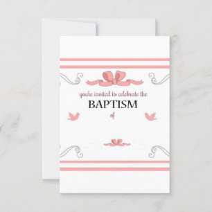 Girl Baptisse Einladung