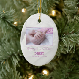 Girl Baptisse Herzlichen Glückwunsch für Baby Pers Keramik Ornament