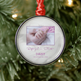Girl Baptisse Herzlichen Glückwunsch für Baby Pers Ornament Aus Metall