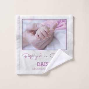 Girl Baptisse Herzlichen Glückwunsch für Baby Pers Waschlappen