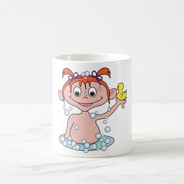 Girl Bath Time Fun mit Rubber Duck und Blasen Kaffeetasse (Von Creator hochgeladen)