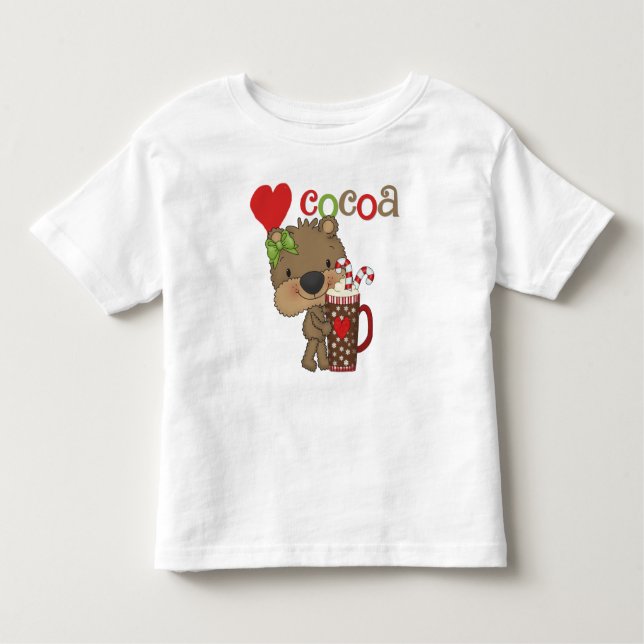 Girl Bear Kakao-Liebe Kleinkind T-shirt (Vorderseite)