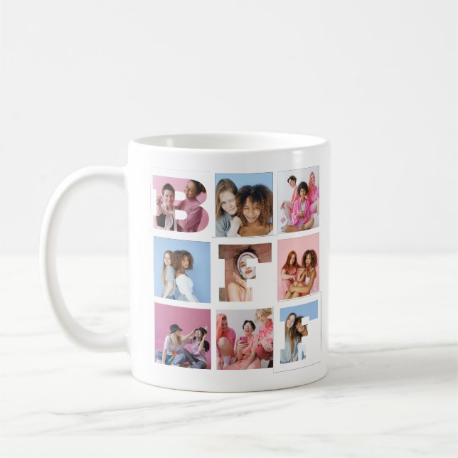 Girl Best Friends BESTE FREUNDIN Foto Collage Herz Kaffeetasse (Links)