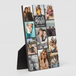 Girl Besties 11 Fotos Collage Skript White Schrift Fotoplatte