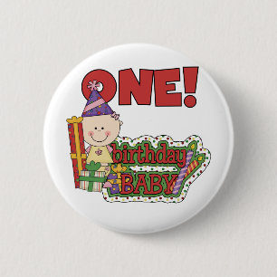 Girl Birthday Baby Tshirts und Geschenke Button