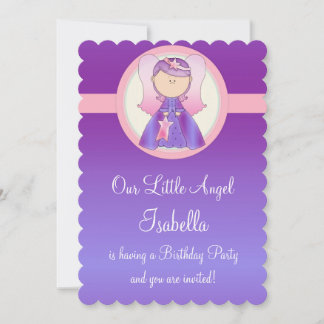 Girl Birthday Party Einladung Engel Design 6
