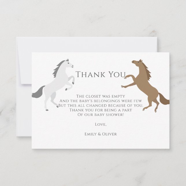 Girl Birthday Rodeo Cowgirl Dankeschön-Karte Dankeskarte (Vorderseite)