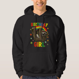 Girl Birthday Sloth B Day Party Kinder Idee Schluc Hoodie