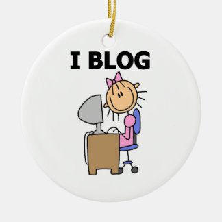 Girl Blogger Keramik Ornament