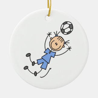 Girl Blue Uniform Soccer T - Shirt und Geschenke Keramik Ornament