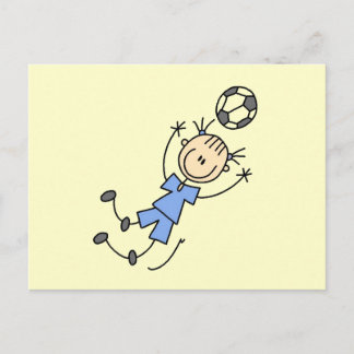 Girl Blue Uniform Soccer T - Shirt und Geschenke Postkarte