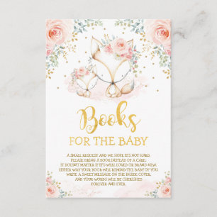 Girl Blush Floral Fox Mommy & Cub Bücher für Baby Begleitkarte