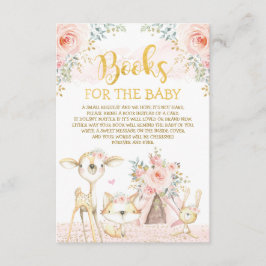 Girl Blush Floral Woodland Animals Bücher für Baby Begleitkarte