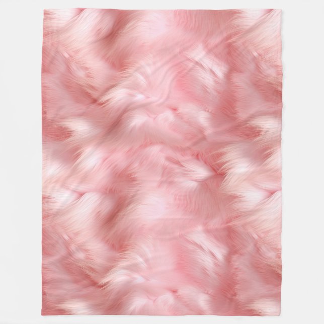 Girl Blush Pink Imitate Fur Wrapping Paper Fleecedecke (Vorderseite)