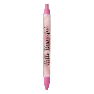 Girl Blush Pink Imitate Fur Wrapping Paper Kugelschreiber