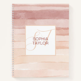 Girl Blush Pink Monogram Personalisiert Ihren Name Notizbuch