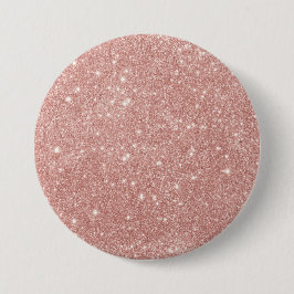 Girl Blush Pink Rose Gold Glitzer Button