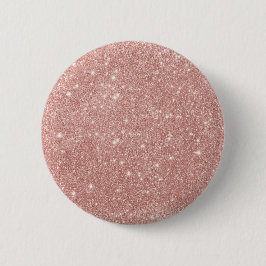 Girl Blush Pink Rose Gold Glitzer Button
