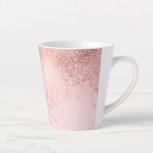 Girl Blush Pink Rose Gold Sprayed Confetti Ombre Milchtasse