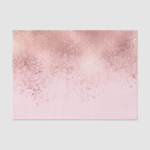 Girl Blush Pink Rose Gold Sprayed Confetti Ombre Seidenpapier