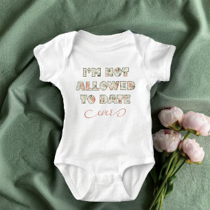 Girl Blush Pink Sage Grünes Blumenzitat Baby Strampler