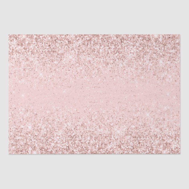 Girl Blush Pink Sparkle Glitzer Seidenpapier (Vorderseite)
