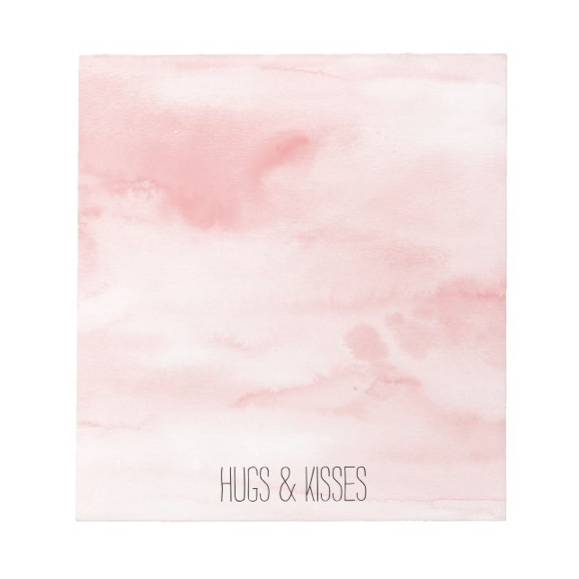 Girl Blush Pink Wasserfarbe Notizblock (Vorderseite)